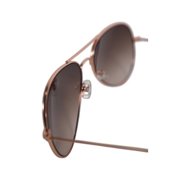 Fossil Classic Metal Aviator Sunglasses - Rose Gold / Gradient Brown-NWT main image 5